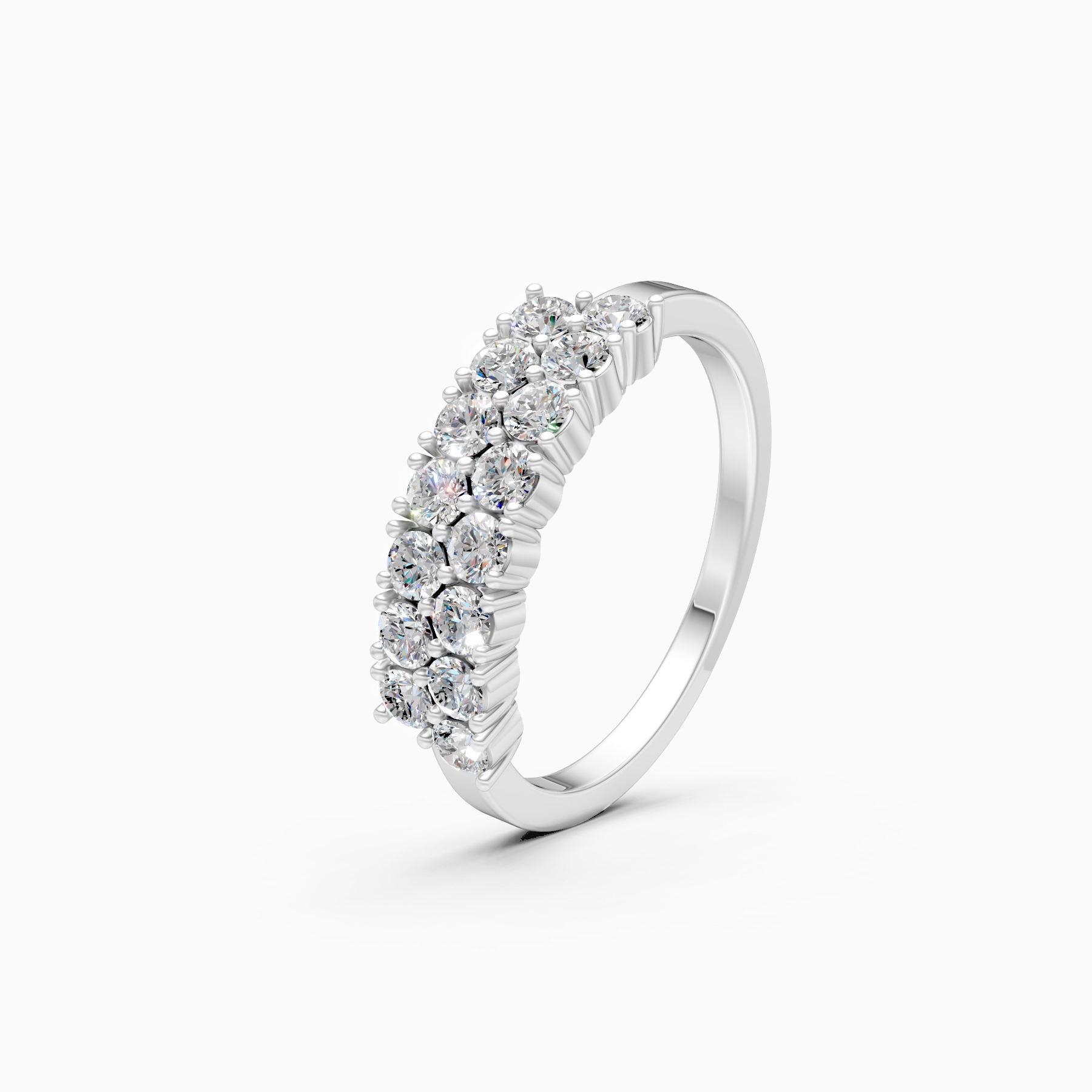 Two Row Lab Grown Diamond Anniversary Ring